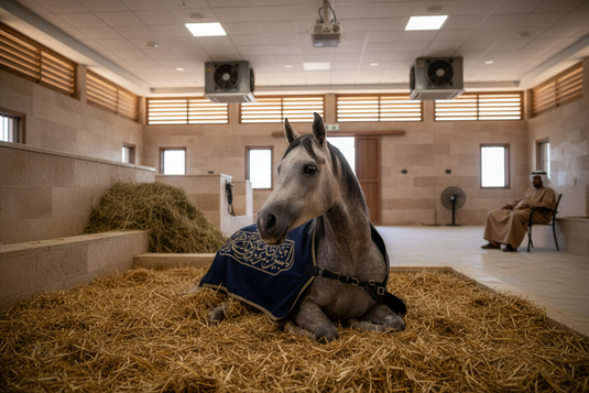 Retired Horse Full AC Shelter Shared Sponsorship — U|X Signature Club UAE