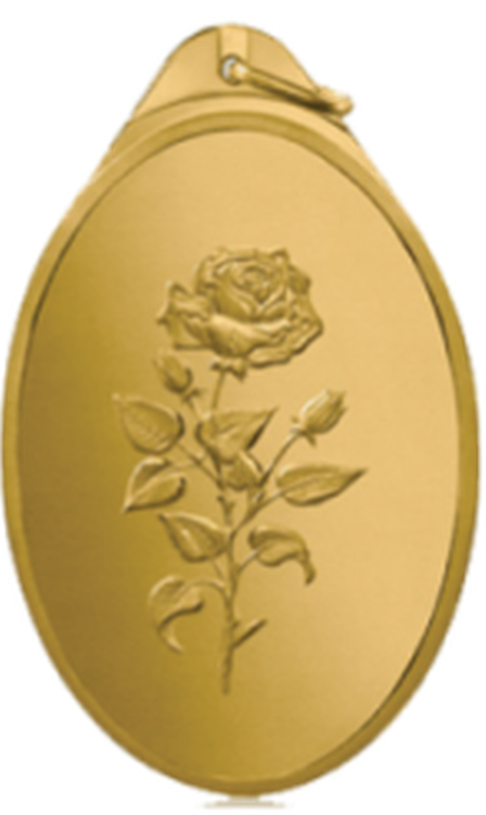 1gm Gold Oval Pendant 999.9 – Al Etihad